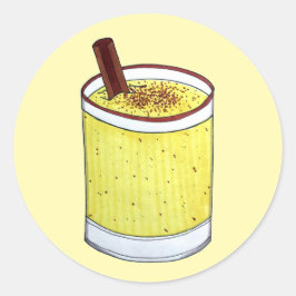 Pegatina Redonda Beben Navidades puertorriqueñas de huevo de Coquit