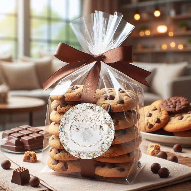 Pegatina Redonda Beber, frío fuera de la línea de Baby Shower más c (Subido por el creador)