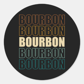Pegatina Redonda Beber Whiskey Bourbon