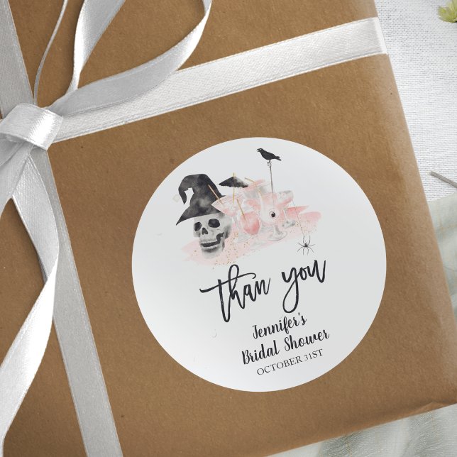 Pegatina Redonda Beber Whitches Halloween Bridal Shower (Subido por el creador)