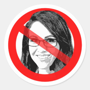 Pegatina Redonda Bebert anti Lauren cruza la cara
