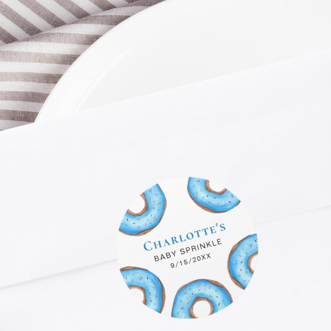 Pegatina Redonda Bebés azules rociar el bebé (Subido por el creador)