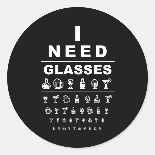 Pegatina Redonda Bebida de alcohol bebebedor de alcohol Barra de mi (Anverso)