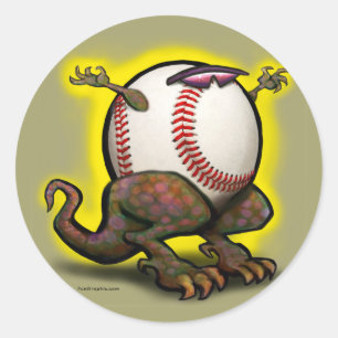 Pegatina Redonda Bebida de béisbol