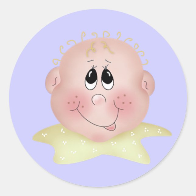 Pegatina Redonda Bebyface Stickers (Anverso)