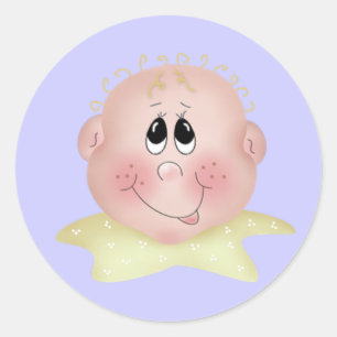 Pegatina Redonda Bebyface Stickers