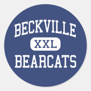Pegatina Redonda Beckville - Bearcats - High - Beckville Texas