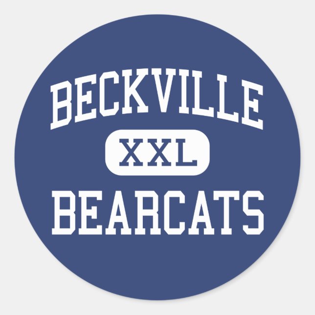 Pegatina Redonda Beckville - Bearcats - High - Beckville Texas (Anverso)