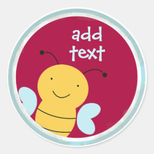 Pegatina Redonda Bee