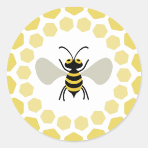 Pegatina Redonda Bee