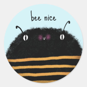 Pegatina Redonda Bee