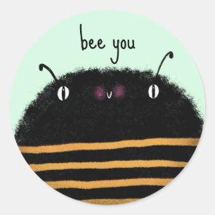 Pegatina Redonda Bee