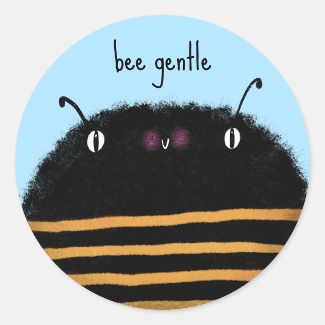 Pegatina Redonda Bee (Anverso)