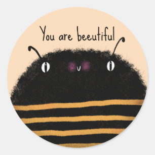 Pegatina Redonda Bee