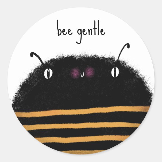 Pegatina Redonda Bee (Anverso)