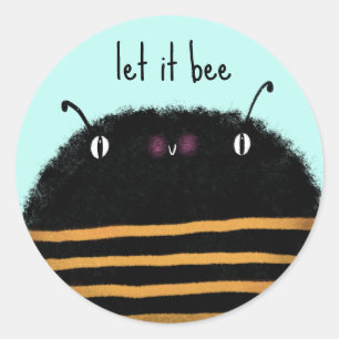 Pegatina Redonda Bee