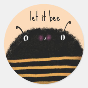 Pegatina Redonda Bee