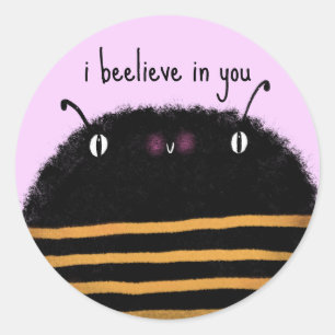 Pegatina Redonda Bee