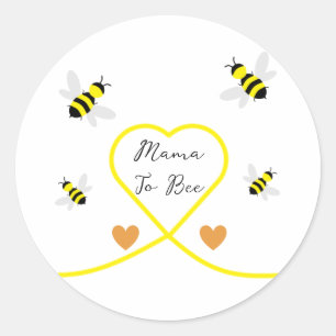 Pegatina Redonda Bee Baby Shower