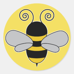 Pegatina Redonda Bee Beekeeper Honey Bee