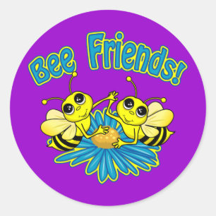Pegatina Redonda Bee Friends