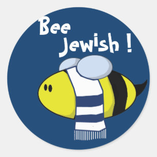 Pegatina Redonda "Bee Jewish"
