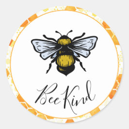 Pegatina Redonda Bee Kind