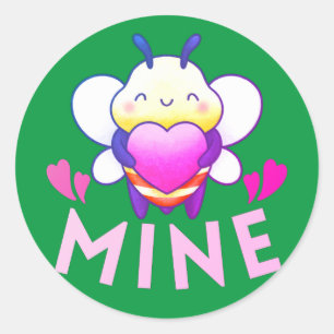 PEGATINA REDONDA BEE MINE - SER MÍO DÍA DE LA DIVERSIDAD DE VALENTI