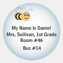 Pegatina Redonda Bee Nametag