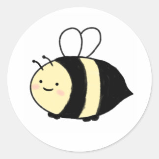 Pegatina Redonda bee sticker