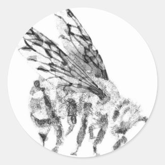 Pegatina Redonda Bee sting