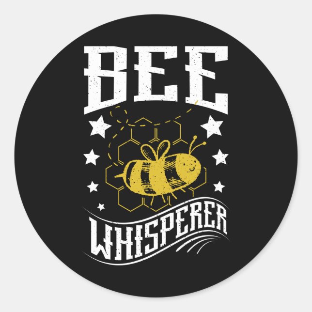 Pegatina Redonda Bee Whisperer (Anverso)