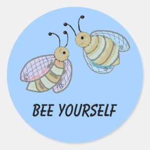 Pegatina Redonda Bee Yourself