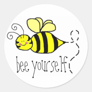 Pegatina Redonda Bee Yourself pegatinas