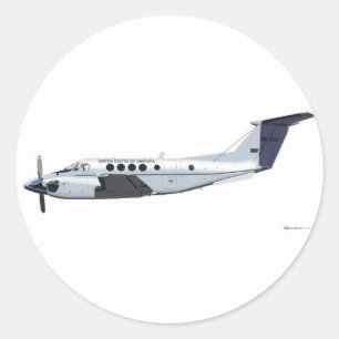 Pegatina Redonda Beechcraft C-12 Huron