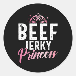 Pegatina Redonda Beef Jerky Princess