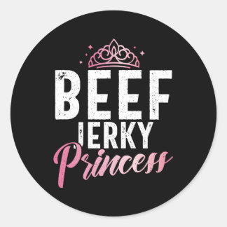 Pegatina Redonda Beef Jerky Princess