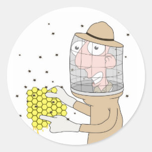 Pegatina Redonda Beekeeper