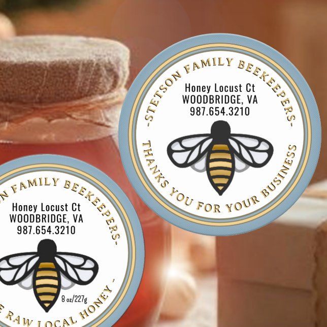 PEGATINA REDONDA BEEKEEPER BUSINESS HONEYBEE LOGO GRACIAS (Subido por el creador)