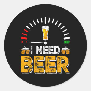 Pegatina Redonda Beer Beer Drikers Alcohol