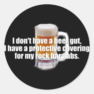 Pegatina Redonda Beer Gut