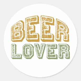 Pegatina Redonda Beer Lover