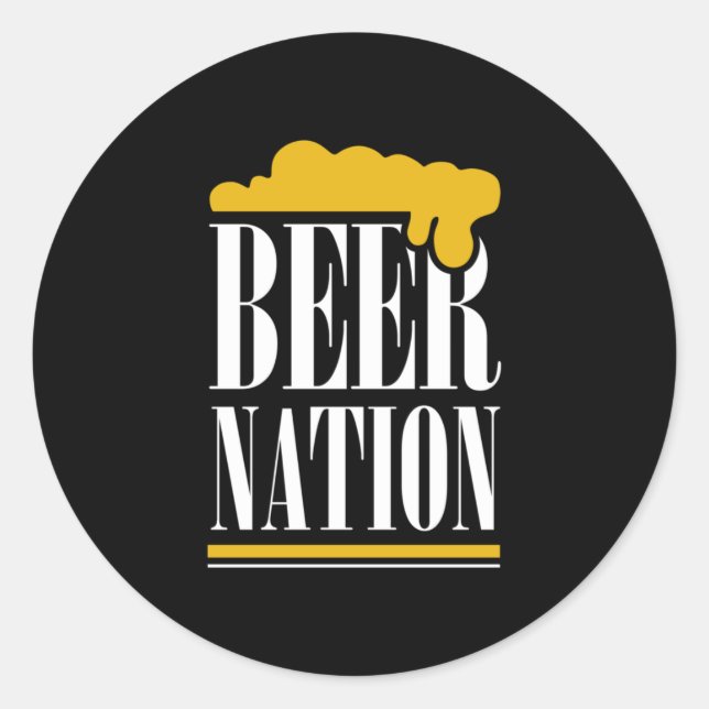 Pegatina Redonda Beer Nation (Anverso)