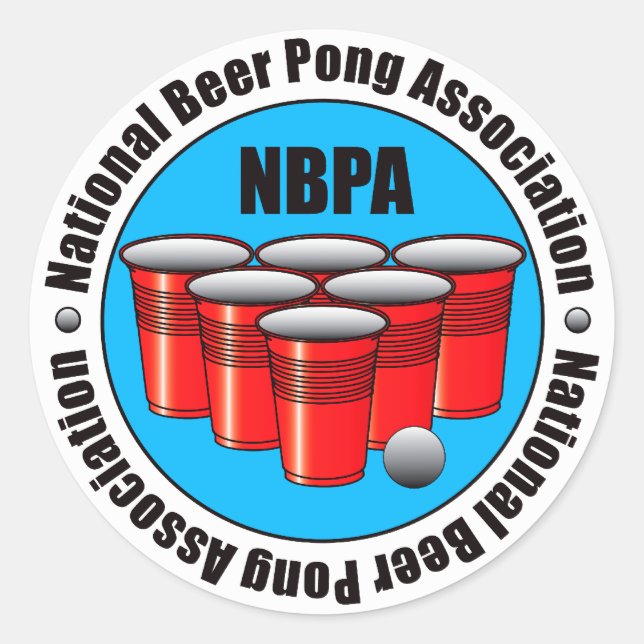 Pegatina Redonda Beer Pong (Anverso)