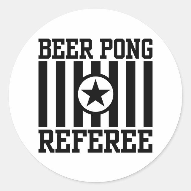 Pegatina Redonda Beer Pong (Anverso)