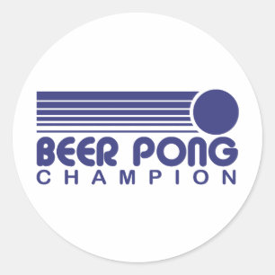 Pegatina Redonda Beer Pong