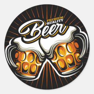 Pegatina Redonda Beer Premium