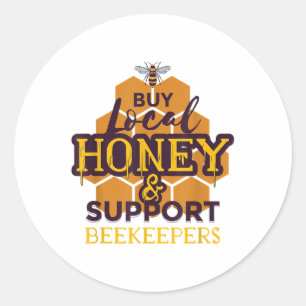 Pegatina Redonda Beers Honeycomb Protección del medio ambiente Beek