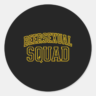 Pegatina Redonda Beerual Squad Matching Group Bachelor Party Design