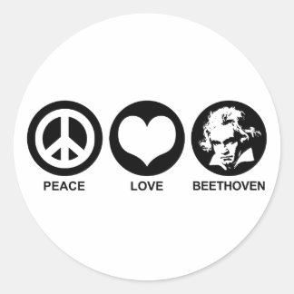 Pegatina Redonda Beethoven